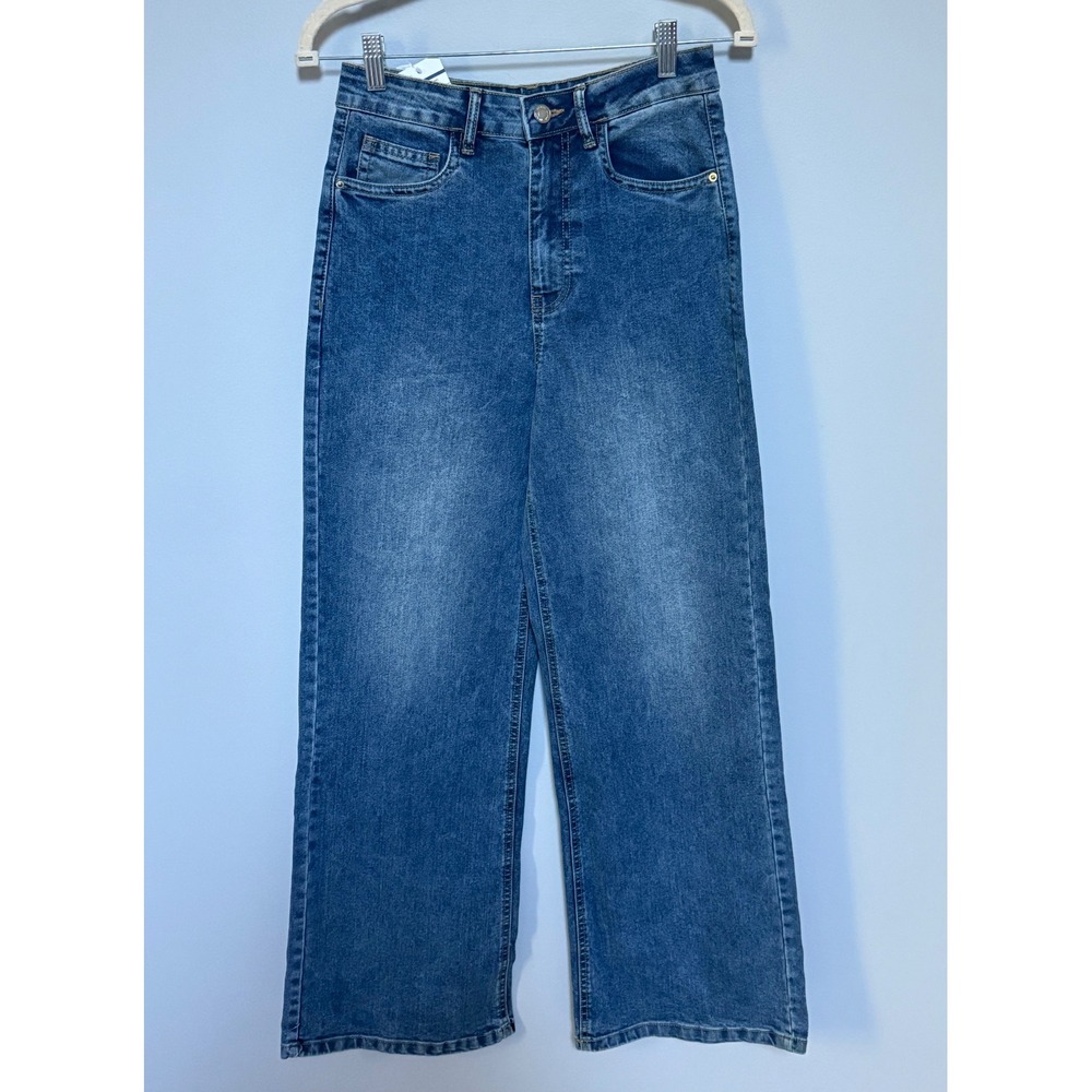 RIO Wide Leg Jeans Women's Size S Blue Denim High Rise‎ Trousers Pants NWT